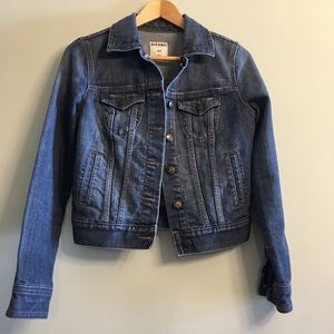 Old Navy Denim Trucker Dark Worn Jean Jacket S